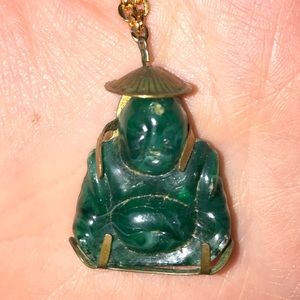 Jewelry Vintage Jade Buddha Pendant  Chinese